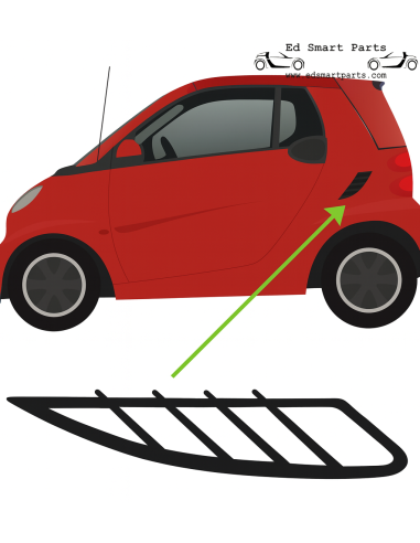 AIR DEFLECTOR Lufteinlassgitter Lufteinlass für Smart ForTwo 451