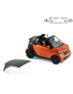 Coche modelo Norev Smart 453 Fortwo Cabrio 1:43 naranja/negro