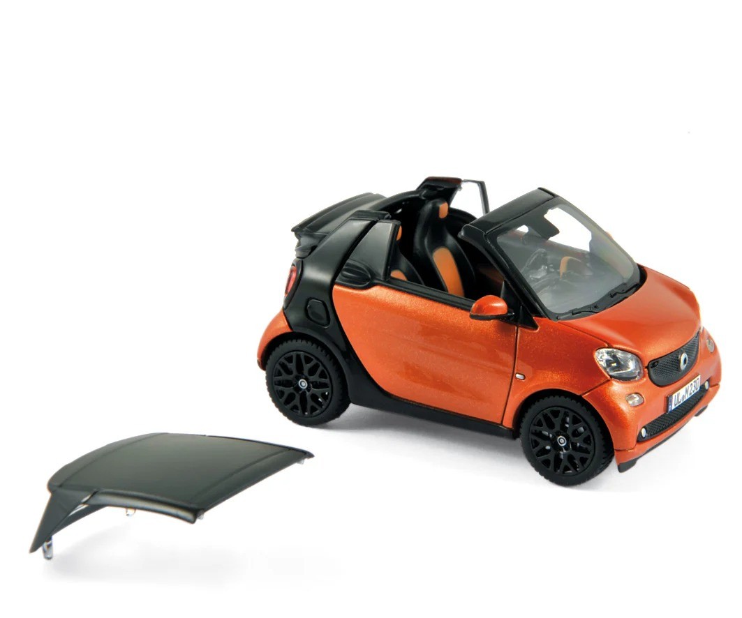 Norev Smart 453 Fortwo Cabrio Model Car 1:43 Orange/Black