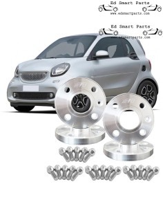 Aluminium-Spurverbreiterungssatz fur Smart ForTwo 453 - 4x16,5 mm inklusive Radschrauben