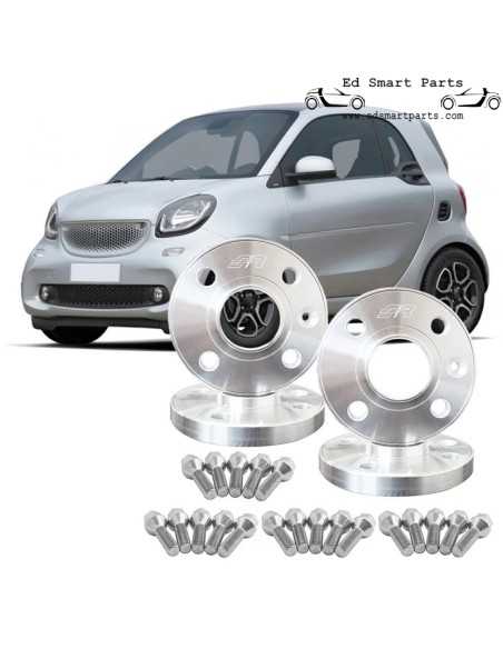 Aluminium-Spurverbreiterungssatz für Smart ForTwo 453 - 4x16,5 mm inklusive Radschrauben