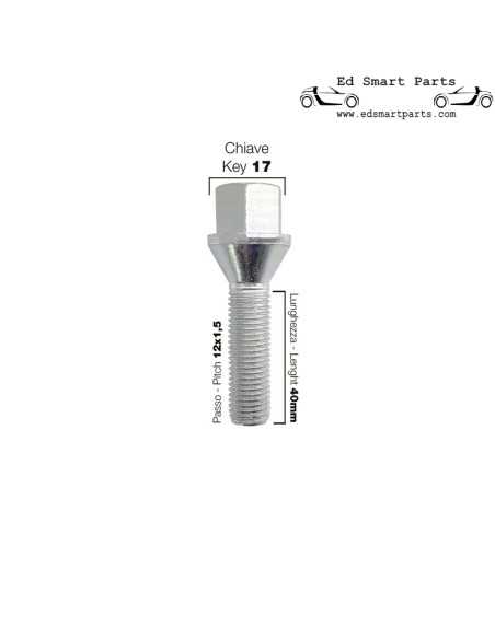 Aluminium Wheel Spacer Kit for Smart ForTwo 453 - 4x16,5mm including wheel bolts Aluminium Wheel Spacer Kit for Smart ForTwo 453 - 4x16,5mm including wheel bolts