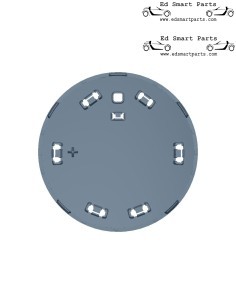 Suporte para logotipo/emblema/insignia para a grade frontal do smart fortwo forfour 453