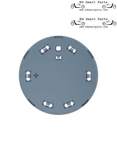 Support de logo/embleme/badge pour la calandre avant de la smart fortwo forfour 453