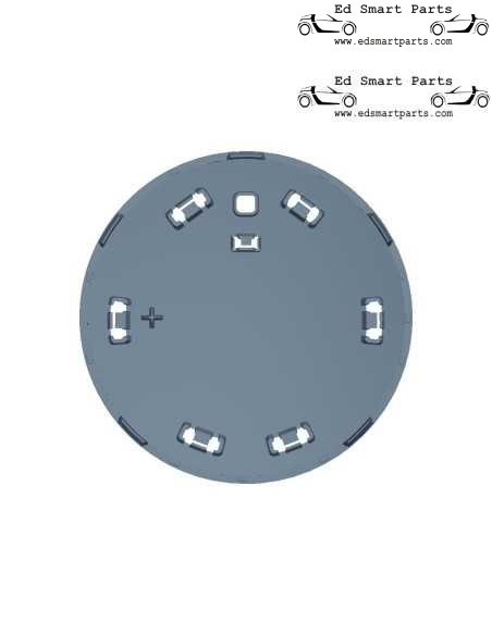 Logo-/embleem-/badgehouder voor de grille van de Smart Fortwo Forfour 453