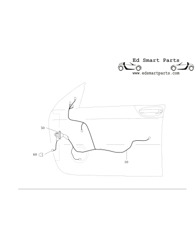 A4545402505 Smart ForFour Cable de puerta delantera izquierda