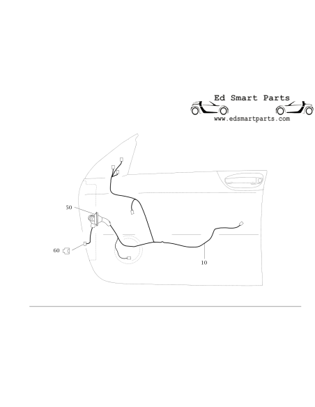 A4545402505 Cabo da porta dianteira esquerda Smart ForFour