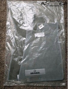 New set original LHD OEM BRABUS Grey Velour Floor Mats - Smart roadster 2