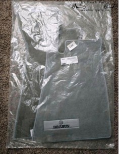 Nieuwe set originele LHD OEM BRABUS grijze velours vloermatten - Smart roadster 2