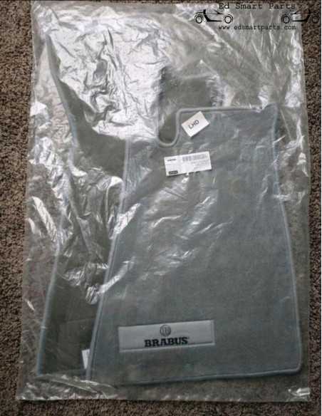 New set original LHD OEM BRABUS Grey Velour Floor Mats - Smart roadster