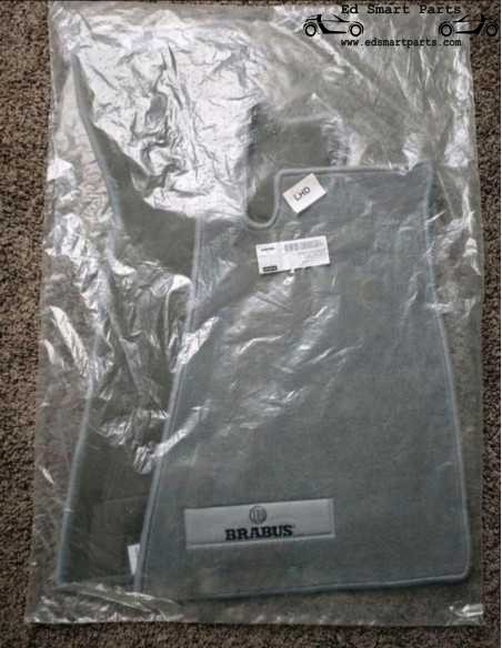 Nuovo set originale LHD OEM BRABUS Tappetini in velluto grigio - Smart roadster