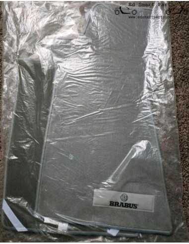 Jeu neuf de tapis de sol d'origine BRABUS en velours gris pour Smart Roadster (conduite à gauche)