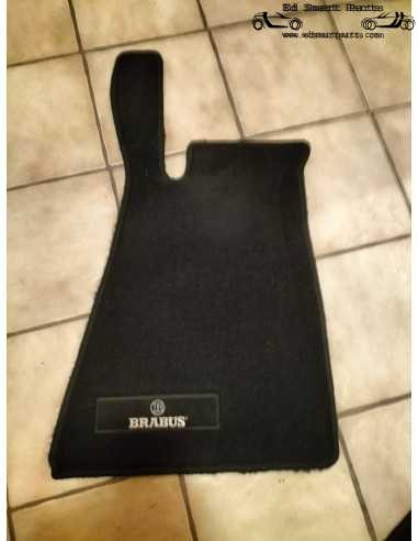Alfombrillas originales de terciopelo negro BRABUS con volante a la izquierda (OEM) - Smart Roadster