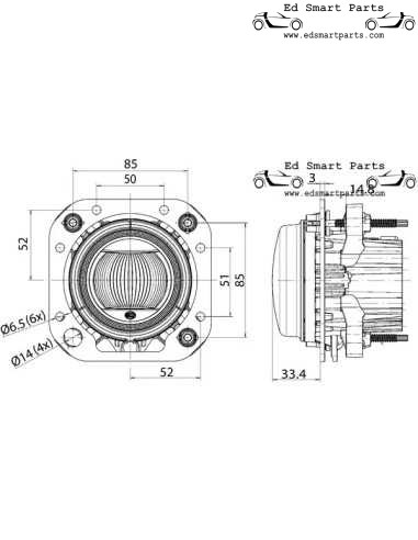 Kit de phares LED pour Smart Roadster (Coupé) uniquement (véhicules avec conduite à gauche)