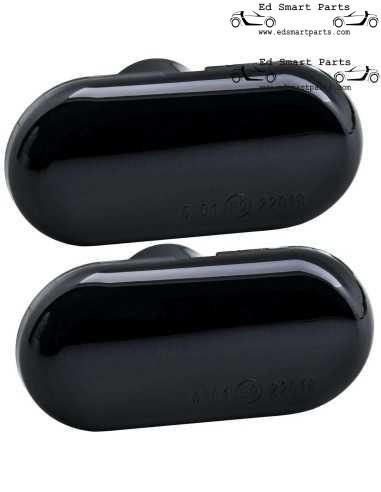 Nuevos intermitentes laterales LED Smart ForTwo 453, par de intermitentes con lente ahumada o transparente.