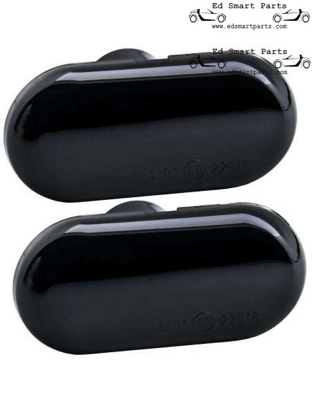 Nuevos intermitentes laterales LED Smart ForTwo 453, par de intermitentes con lente ahumada o transparente.