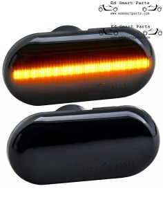 Nuovi indicatori di direzione laterali a LED Smart ForTwo 453 coppia di indicatori ripetitori con lente fumé o trasparente 2