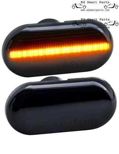 Nuevos intermitentes laterales LED Smart ForTwo 453, par de intermitentes con lente ahumada o transparente.