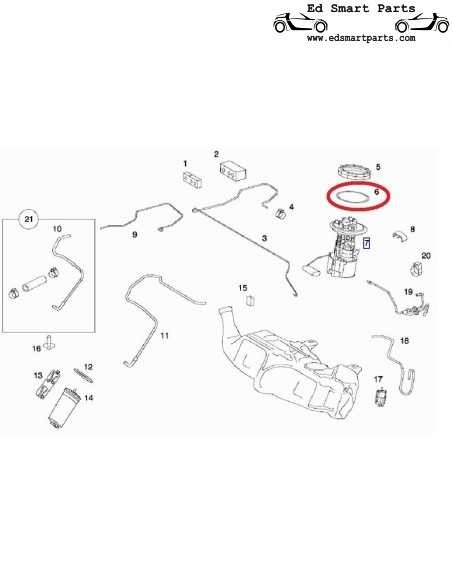 Joint d'étanchéité de pompe à carburant Smart Roadster 452