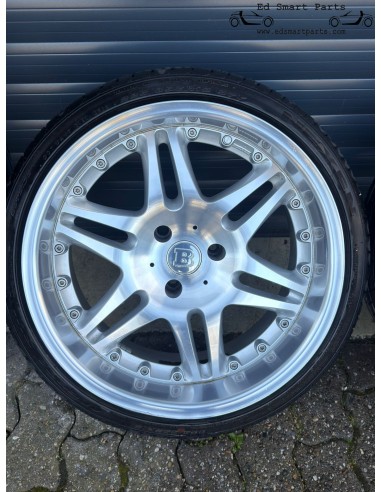 Conjunto completo de rodas de liga leve Smart Roadster Brabus Monoblock de 18 polegadas USADAS com pneus NOVOS