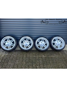 Conjunto completo de rodas de liga leve Smart Roadster Brabus Monoblock de 18 polegadas USADAS com pneus NOVOS 2