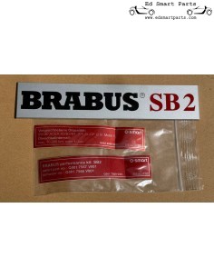 Placa de decoração do motor Brabus "SB2" - para fortwo 450 e roadster 452 2
