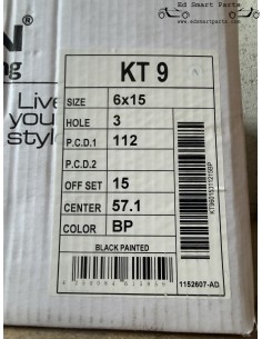 Satz mit 4 Keskin KT9 Smartie 6Jx15 ET15 3x112 Schwarz lackiert 2