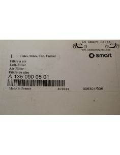 Filtro de aire OEM Smart Forfour 454 diésel A6390900501
