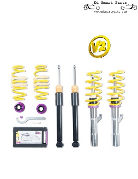 KW Coilover Variant 2 Inox voor alle Smart 453-modellen - complete set