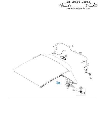 Pulsante sensore touch sinistro originale Mercedes-Benz A4538206100 (pulsante TS sinistro) – OEM Smart 453
