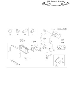 Suporte/Braço de Montagem da Ventoinha de Refrigeração Brabus Original para Smart Roadster – Q0018802V001000000 – OEM 2