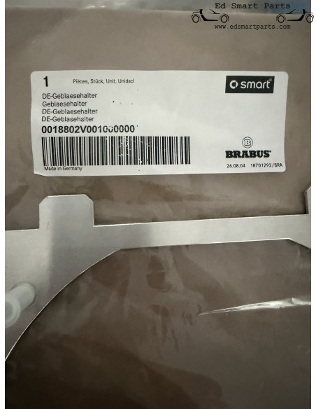 Support de ventilateur de refroidissement Brabus d'origine pour Smart Roadster – Q0018802V001000000 – OEM