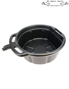 Bandeja de drenagem de óleo de 15 litros – Bandeja de coleta de fluidos em HDPE com bico para despejo e 3 alças de transporte.