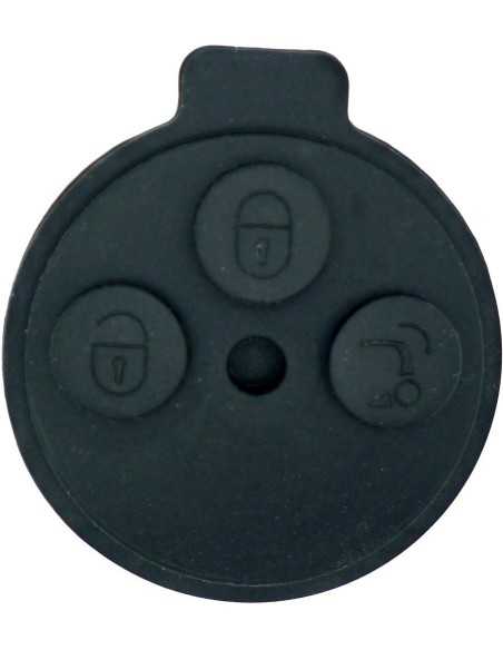 Smart ForTwo 451 3 boutons de remplacement pour télécommande de clé de voiture avec coussinet en caoutchouc Smart ForTwo 451 3 boutons de remplacement pour télécommande de clé de voiture avec coussinet en caoutchouc