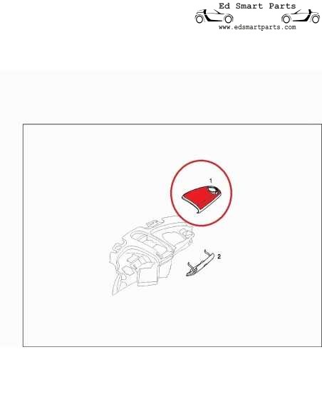 Capa para airbag do passageiro Smart Roadster cinza mikado