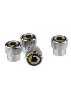 Bouchons de valve de pneu en aluminium avec logo en forme de tête de poulet coloré pour votre smart