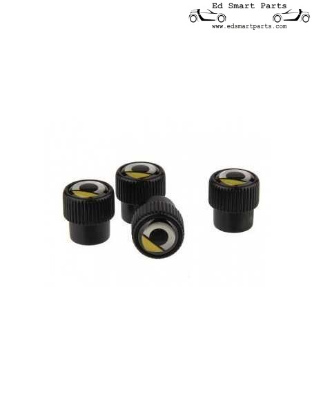 Colour chicken head logo'd aluminium tyre valve caps for your smart