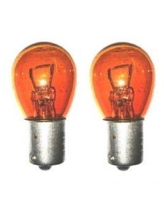 2x Ampoules de clignotants de voiture ambrées 12V 21W
