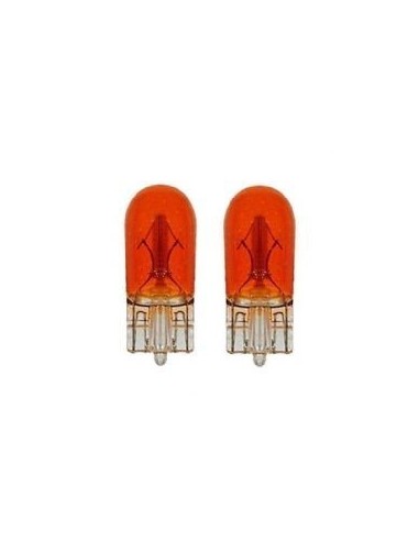 2x Amber Indicator Capless Car Bulbs 12V 5W