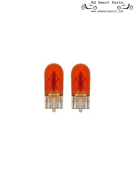 2x Bombillas intermitentes ámbar sin tapa para coche de 12 V y 5 W