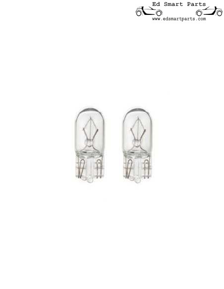 2x Ampoules de voiture sans capuchon pour clignotants transparents 12 V 5 W