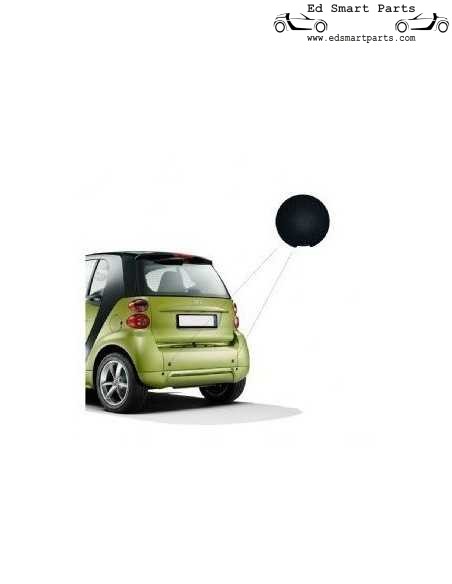 Cubierta de anilla de remolque negra para Smart Fortwo 451