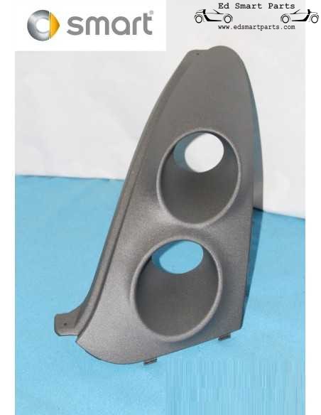 Moldura do farol Smart Roadster esquerda prata brilhante