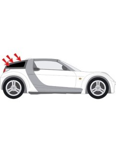 NEU Smart Roadster Coupe Seiten-/Heckscheibe rechts 2