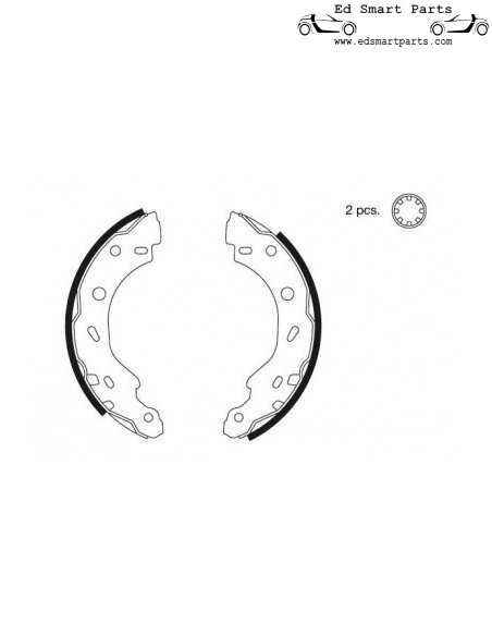 Par de sapatas de freio traseiro