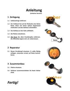 Smart ForTwo 450 Schlüsselanhänger orangefarbener Knopf 2