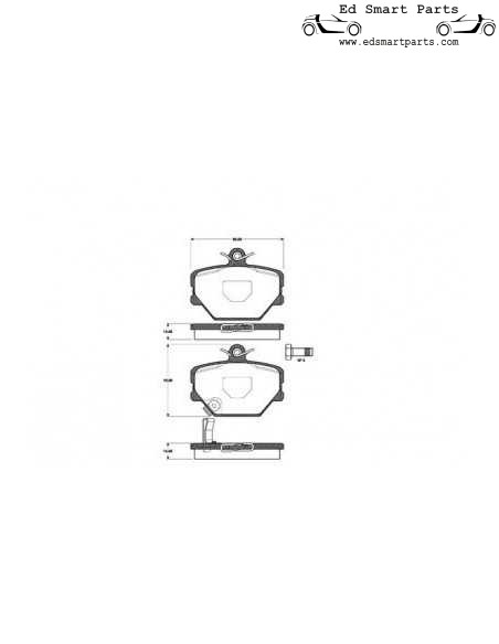 Plaquettes de frein avant smart roadster 452 / fortwo 450/451