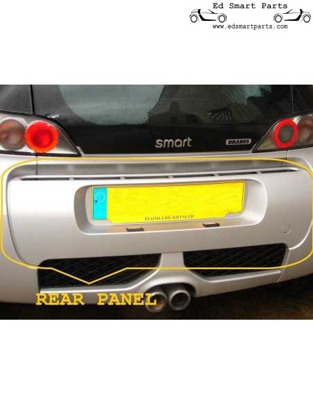 Smart Roadster Brabus Achterkant glad Middengedeelte klaar om te worden gespoten