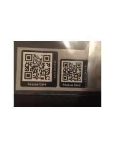Adesivo de resgate com código QR smart roadster coupe 452