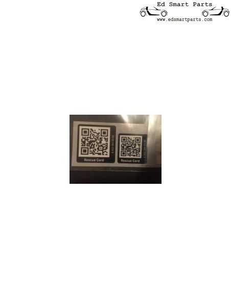 Autocollant de sauvetage avec code QR pour smart roadster coupé 452